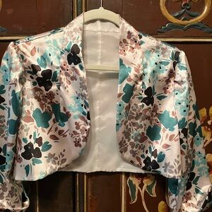 Floral Satin Women's Bolero